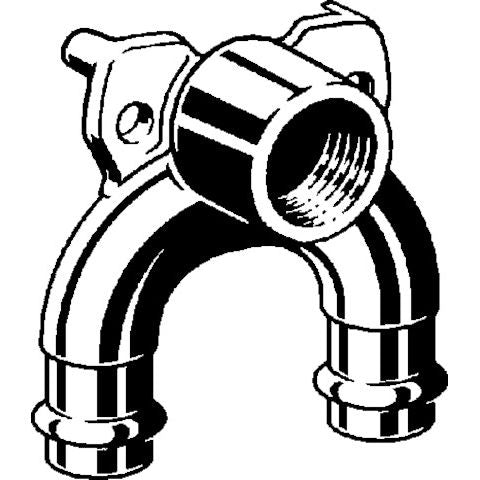 Viega - Doppelwandscheibe SANPRESS 2228.7 18mm x 1/2 IG x 18mm Rotguss