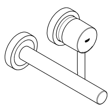 Grohe - 2-Loch-WT-Wandbatterie ESSENCE 29193_1 FMS Ausladung 230mm cool sunrise