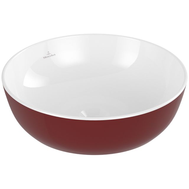 VILLEROY & BOCH - Aufsatzwaschbecken Artis 430x430mm Rund ohne Überlauf Bordeaux