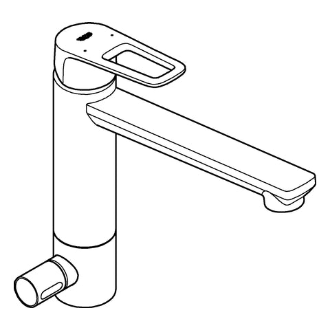 Grohe - EH-Spültischbatterie BAULOOP 31713 mh. Ausl. GROHE ZERO Absperrventil chrom