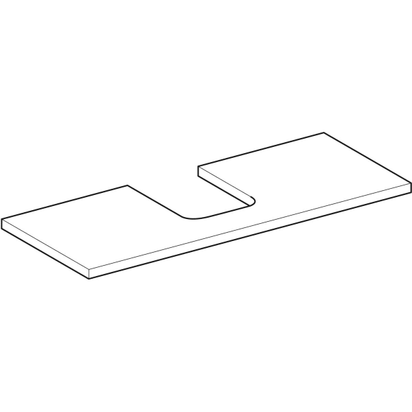 Geberit Vertriebs - ONE WT-Pl. Aus mi. f. AWT Schalenform 120x3x47cm, weiß hgl