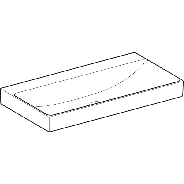 Geberit Vertriebs - ONE Waschtisch 90x48 cm, Abg. verti. o. Hl., o. Ül., weiß, KeraTect