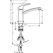 Hansgrohe - Spültisch EHM ND FOCUS 31804 chrom