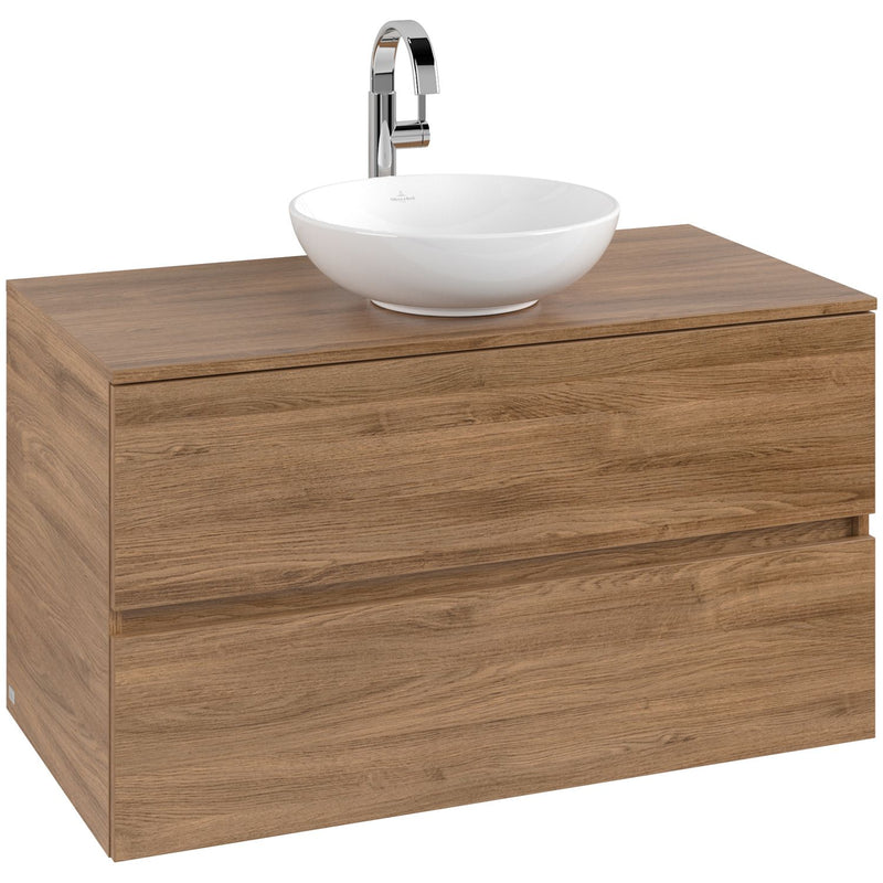 VILLEROY & BOCH - Konsolen-Unterschrank 1000mm f AWT 2 Ausz 1 Aussch mLB C517H1 RH Oak Kansas