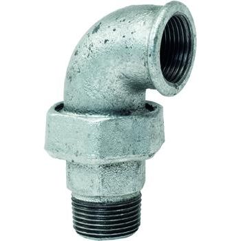 Gebo - Armaturen - Temperguss-Winkelverschraubung Nr.97 3/4, flachdichtend, mit 1 AG, verzinkt