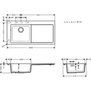 Hansgrohe - Einbauspüle 450 S5110-F450 GS