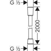Hansgrohe - Brauseschlauch AXOR 2000mm BN