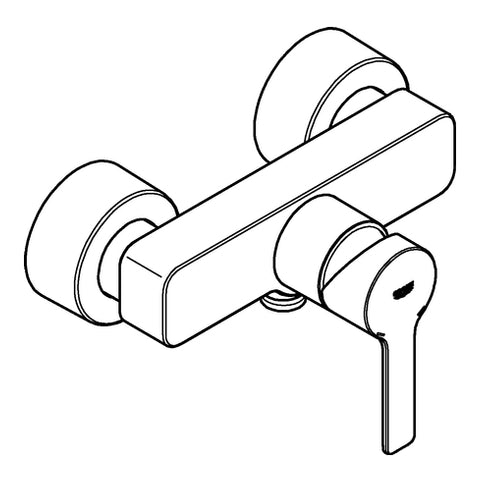 Grohe - EH-Brausebatterie LINEARE 33865 Wandmontage chrom