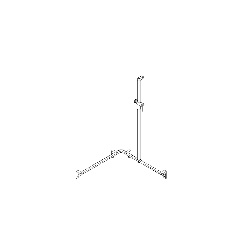 Normbau - Cavere Duschhandlauf 7486074 a=750x750x1200 re Anthrazit-Metallic