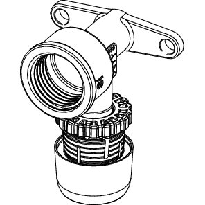 TECE SE - TECElogo-Ax Wandscheibe Dimension 20 x Rp 1/2, Siliziumbronze