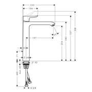 Hansgrohe - Waschtischmischer 260 METRIS Highriser chrom
