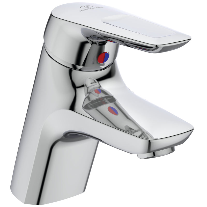 Ideal Standard - WT-Armatur CERAMIX BLUE, m.Ablgarn., mit Kupferrohren, Ausld. 135mm, Chrom