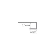 Ocean Interiors - smoothPANEL Abschlussprofil, Typ F 2800mm silber matt (satin)