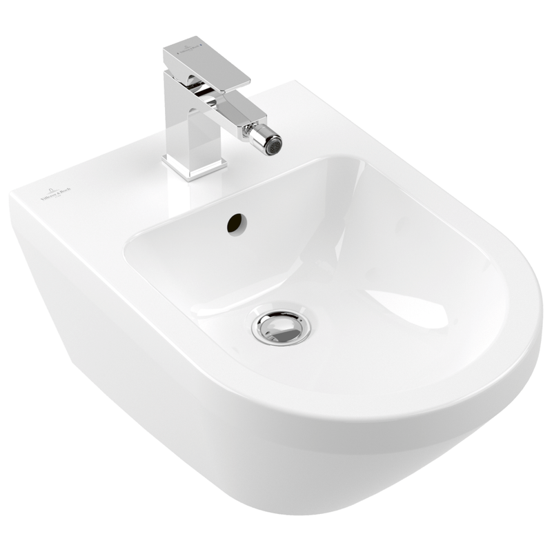 VILLEROY & BOCH - Bidet Architectura 530x370x270mm Rund wandhängend Weiß Alpin CeramicPlus