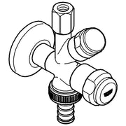 Grohe - WAS-Kombieckventil 41073 Design-Gr. DN15 mit RV chrom