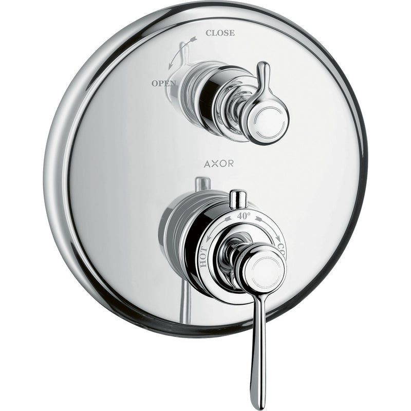 Hansgrohe - Thermostat Unterputz AXOR Montreux F-Set Hebelgriff chrom mit Absperrventil