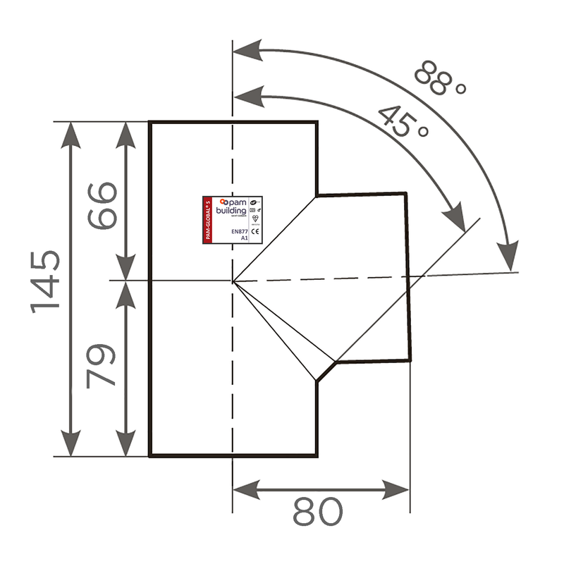 Fornatis - Abzweig DN 50x50 88 Grad
