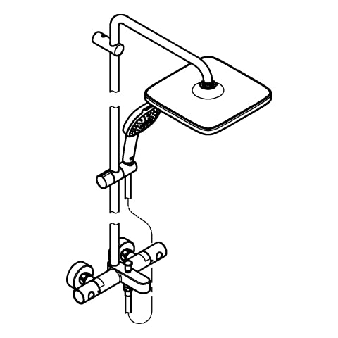 Grohe - Duschsystem Tempesta 250 Cube 26691_1 Wa.-THM KB 250 Cube matte black
