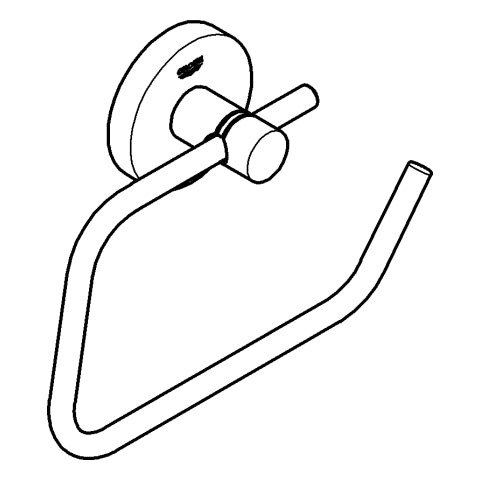 Grohe - WC-Papierhalter Essentials 102472 ohne Deckel Metall matte black