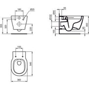 Ideal Standard - spülrandlose WC CONNECT E8174 weiß