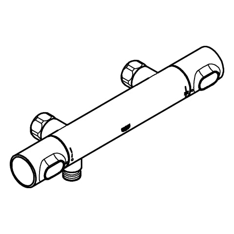 Grohe - THM-Brausebatterie Grohtherm 500 34794 Wandmont. ohne S-Anschlüsse chrom