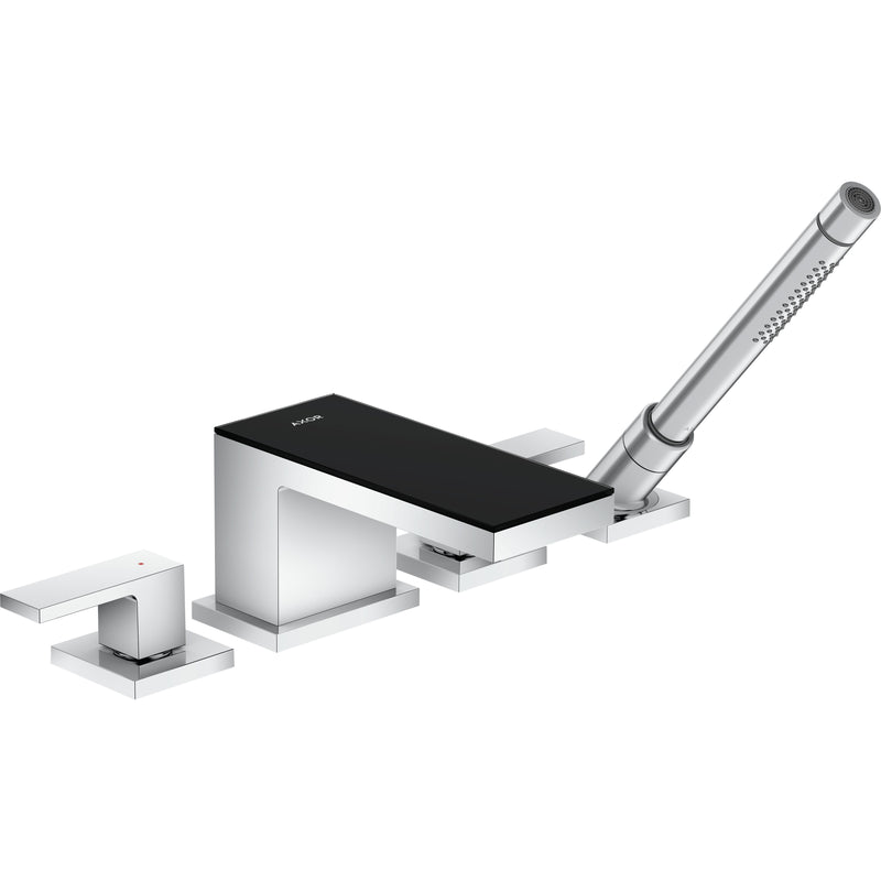 Hansgrohe - 4-Loch Wannenarmatur AXOR MyEdition F-Set schwarz/chrom Wannenrandmontage