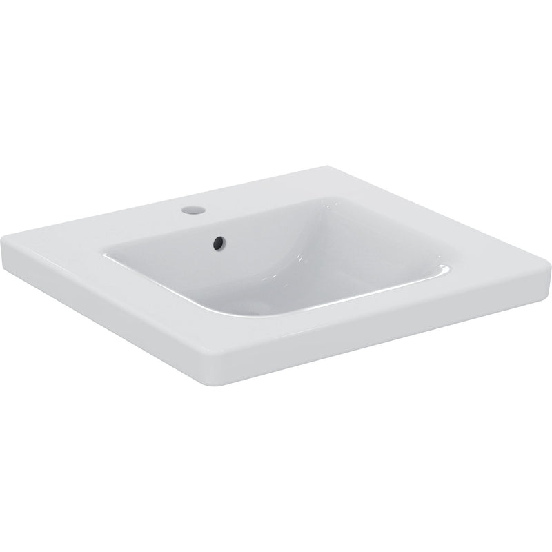 Ideal Standard - Waschtisch CONNECT FREEDOM,1Hl.,m.Ül. ,unterfahrbar, 600x555x165mm, Weiß