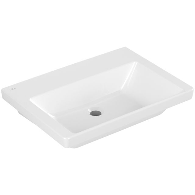 VILLEROY & BOCH - Schrankwaschtisch Subway 3.0 650x470 mm Rechteck ohne Überlauf Weiß Alpin