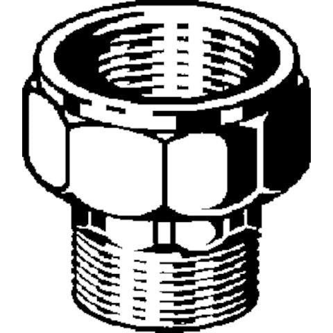 Viega - Verschraubung 3335 flachdichtend 11/2 AG x 13/4 Rotguss
