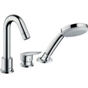 Hansgrohe - 3-Loch Wannenmischer LOGIS F-Set chrom Wannenrandmontage 71310