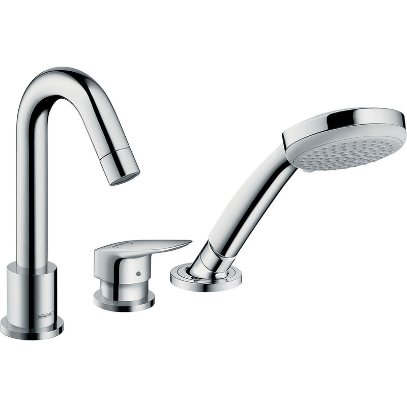 Hansgrohe - 3-Loch Wannenmischer LOGIS F-Set chrom Wannenrandmontage 71310