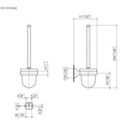 Dornbracht - Toiletten-BG, Wandmodell MADISON 83900361 platin gebürstet