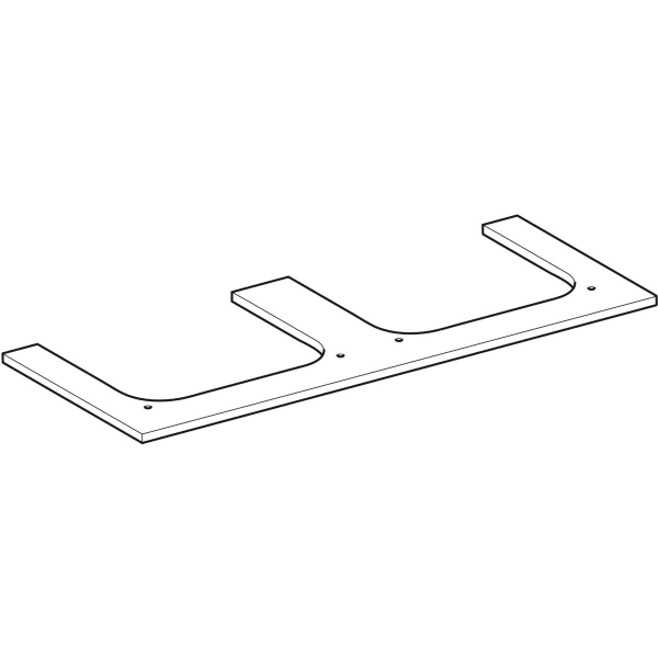Geberit Vertriebs - ONE WT-Platte, Aus re/li, für AWT 120x2x47cm, Marmoroptik schwarz matt