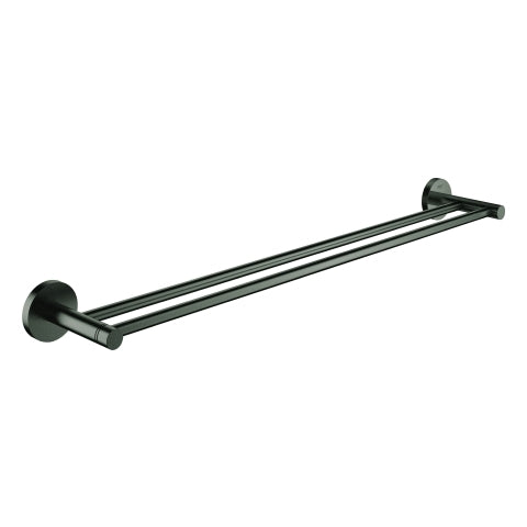 Grohe - Doppel-Badetuchhalter ESSENTIALS 40802 654mm hard graphite gebürstet