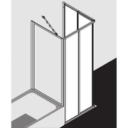 Kermi Duschdesign - Eck-Halbteil Nova2000 ED2 09018 BV 870-892/1850 SIMG Kerolan Fontana