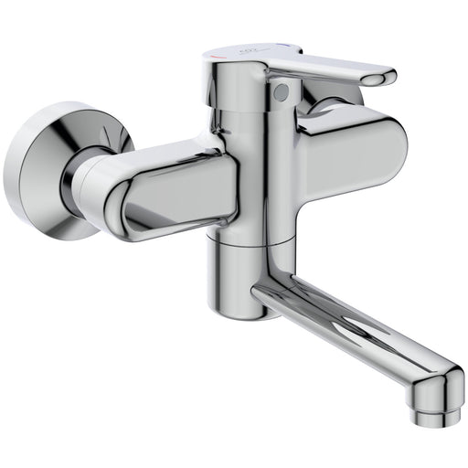 Ideal Standard - Wand-WT-Armatur CERAPLUS 2 5l/min., Ausld. 194-213mm, Chrom