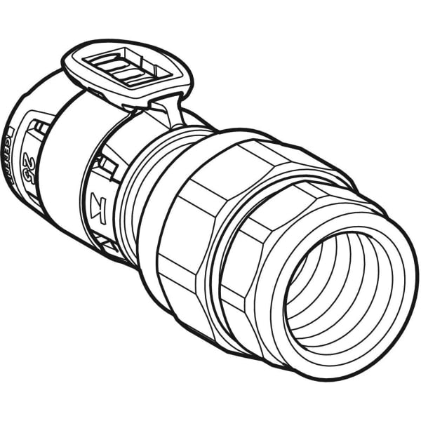 Geberit Vertriebs - FlowFit Übergangsverschraubung mit IG SiBr d20-R1/2