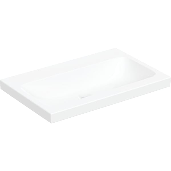 Geberit Vertriebs - iCon Light Aufsatzwaschtisch 70x48cm ohne Hahnloch, ohne Überlauf, weiß