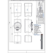 Lorowerk - Regenstandrohr 55103. DN 100 m.geschlitztem Deckel 1000mm