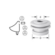 Adolf Schmidt - Urinal-Verbinder für UP-Montage lose D33-35 d19mm, grau