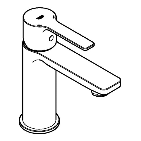 Grohe - EH-WT-Batterie LINEARE 23791 XS-Size PushOpen Ablaufventil supersteel