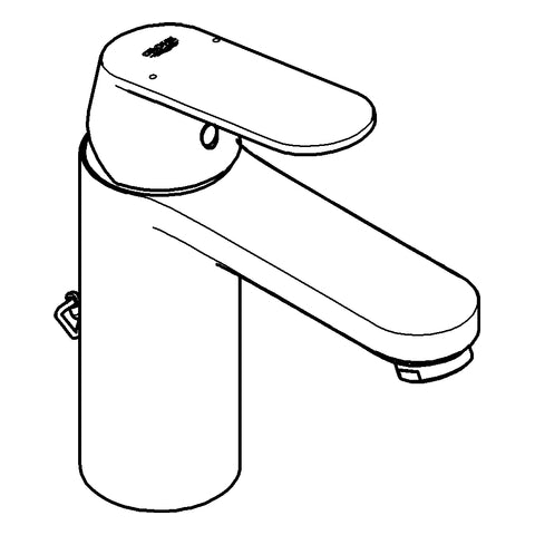 Grohe - Waschtisch EHM EUROSMART C 23326 mittelhoch versenkbare Kette chrom
