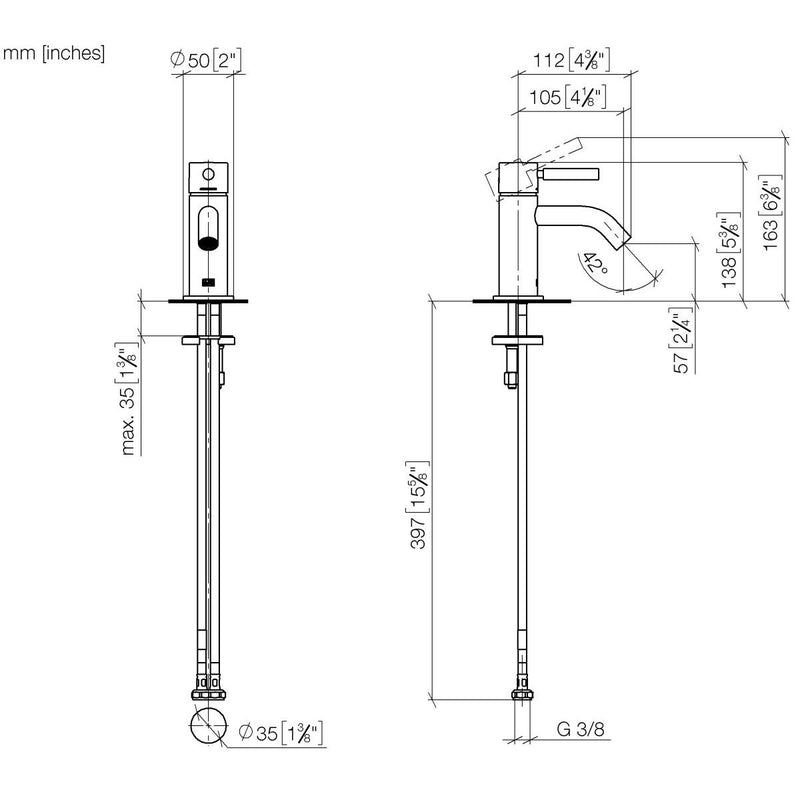 Dornbracht - WT-EHM ohne Ablaufgarnitur META 33525660 platin