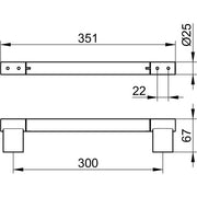 KEUCO - Heibad Haltegriff PLAN 300mm chrom