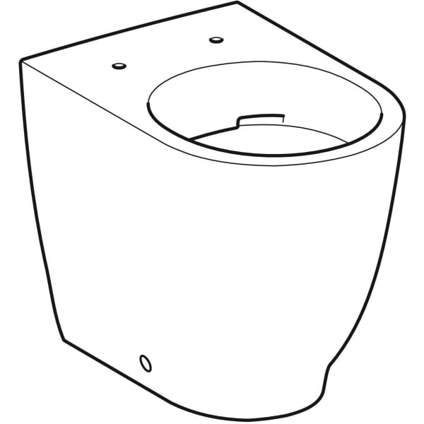 Geberit Vertriebs - Acanto Stand-WC Tiefspüler, erhöht geschlossene Form Rimfree, weiß KeraTect