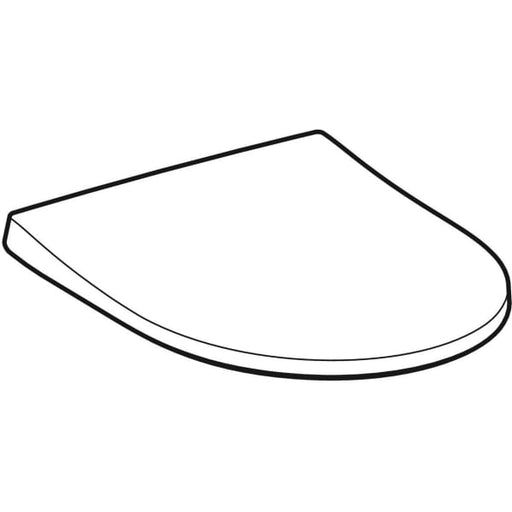 Geberit Vertriebs - WC-Sitz ICON Slim, Wrap over, antibak Scharniere verchromt mit Absenkautomatik