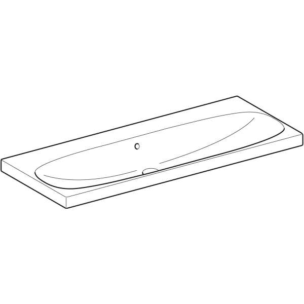 Geberit Vertriebs - Acanto Waschtisch 120x48cm einfache Bef., o. Hl., m. Ül., weiß Tect