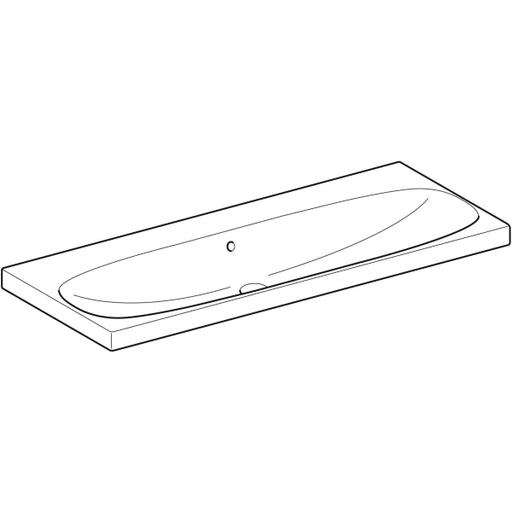 Geberit Vertriebs - Acanto Waschtisch 120x48cm einfache Bef., o. Hl., m. Ül., weiß Tect