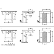 VILLEROY & BOCH - Waschbecken ViCare 650x550mm re-eckig 1HL. o. ÜL. Weiß Alpin AntiBac cplus