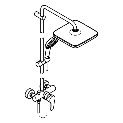Grohe - Duschsystem Tempesta 250 Cube 26692_1 Brause-EHM KB T. 250 Cube chrom
